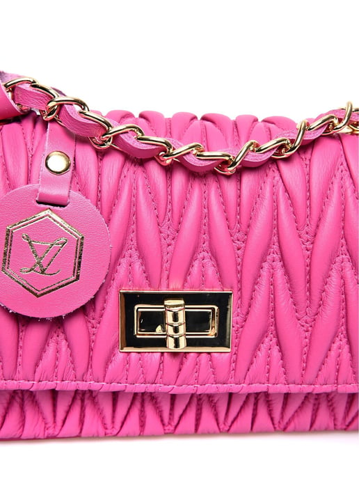 Luisa Vannini Fucsia Bolso de cuero - Image 3