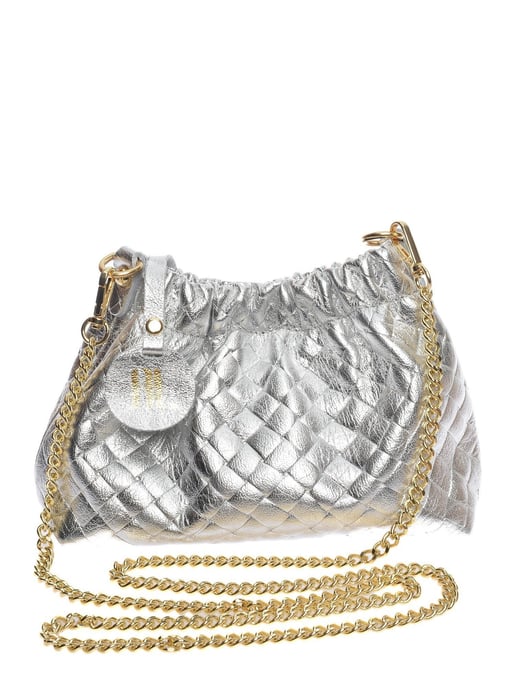 Anna Luchini Plata Bolso de cuero - Image 1