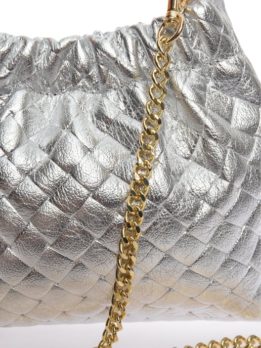 Anna Luchini Plata Bolso de cuero - Image 3