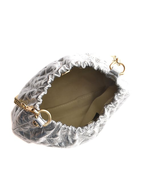 Anna Luchini Plata Bolso de cuero - Image 4