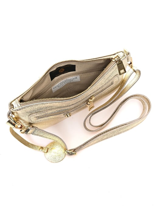 Anna Luchini Oro Bolso de cuero - Image 4