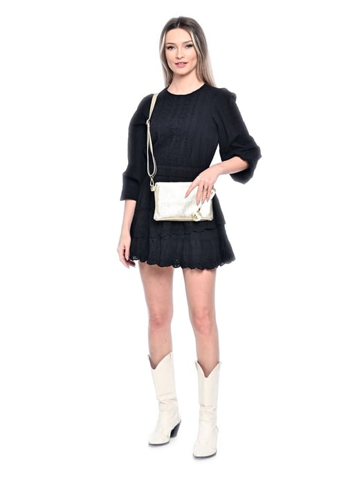 Anna Luchini Oro Bolso de cuero - Image 5