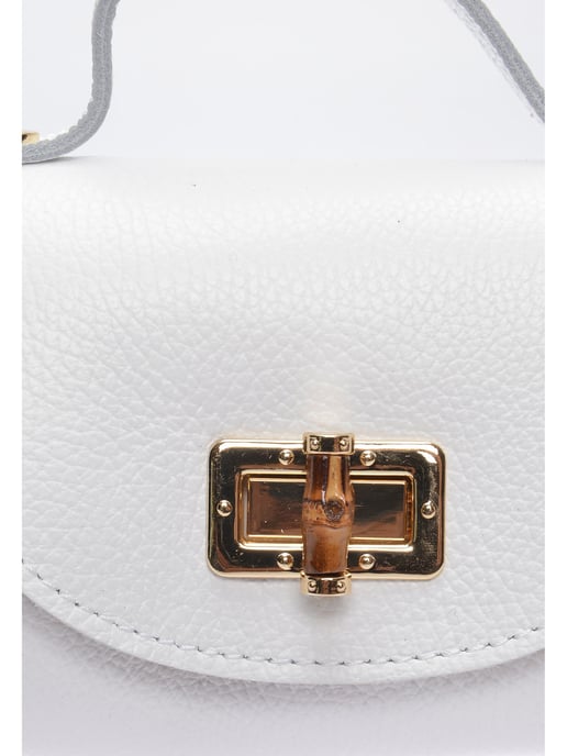 Anna Luchini Blanco Bolso de cuero - Image 3