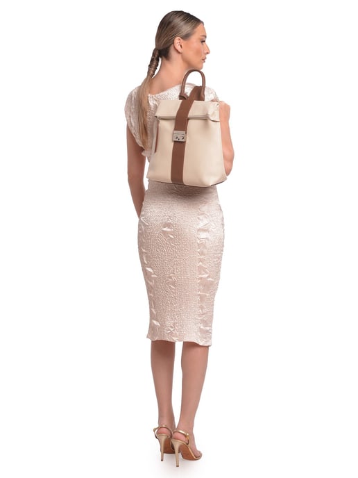 Luisa Vannini Bicolor Bolso de cuero - Image 5