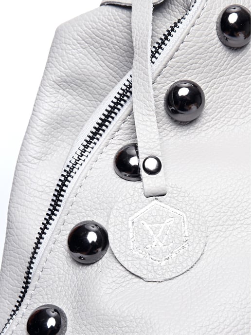 Luisa Vannini Grey Bolso de cuero - Image 3