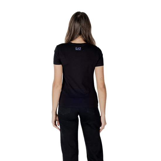 Camiseta de algodón negra EA7 Emporio Armani - Image 2