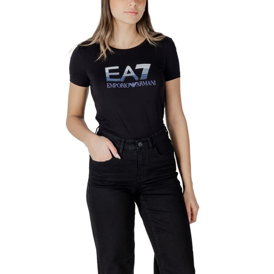 Camiseta de algodón negra EA7 Emporio Armani - Image 5