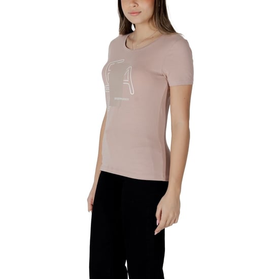 Camiseta de algodón rosa EA7 Emporio Armani - Image 3