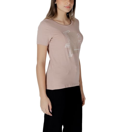 Camiseta de algodón rosa EA7 Emporio Armani - Image 4