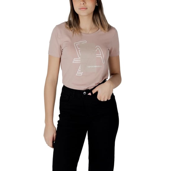 Camiseta de algodón rosa EA7 Emporio Armani - Image 5