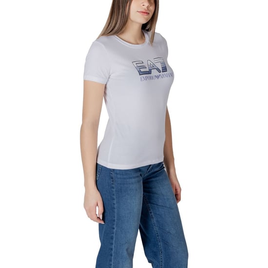 Camiseta de algodón blanca EA7 Emporio Armani - Image 3