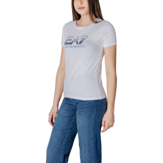 Camiseta de algodón blanca EA7 Emporio Armani - Image 4