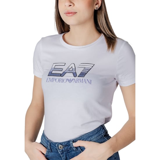 Camiseta de algodón blanca EA7 Emporio Armani - Image 5