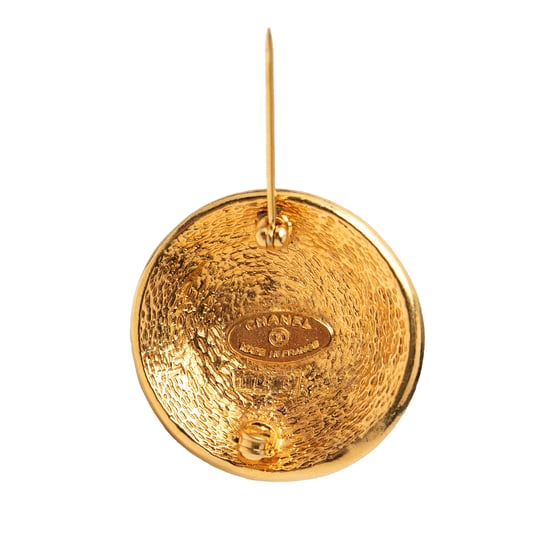Broche Redondo de 31 Rue Cambon Baño de Oro de Segunda Mano - Image 3