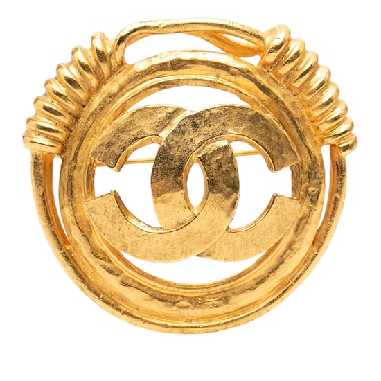 Broche Redondo de Primavera CC Baño de Oro de Segunda Mano - Image 1