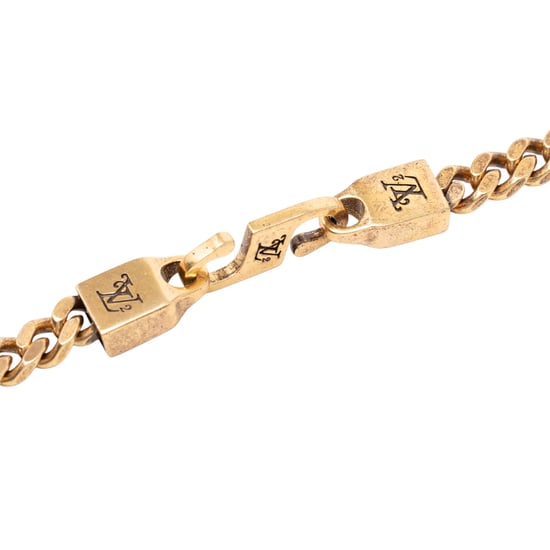 Collar de colgante cuadrado con logo de Nigo en oro dorado de segunda mano - Image 6