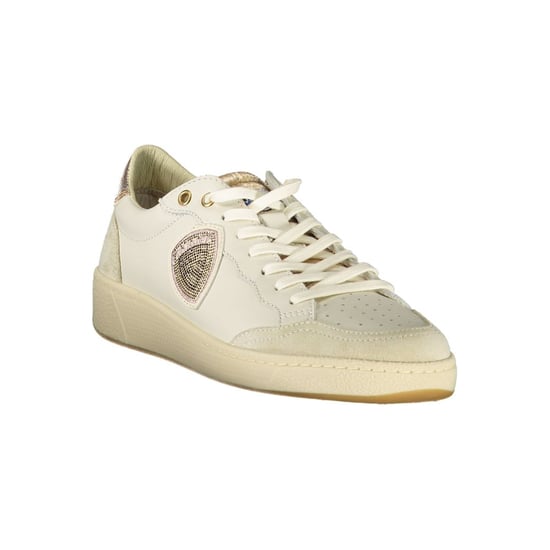 Zapatilla de mujer blanca de cuero Blauer - Image 2