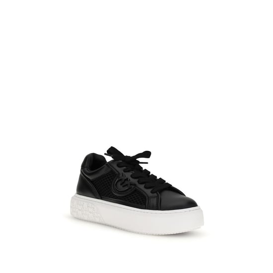 Zapatillas de Plataforma de Cuero de Ternera Negra PINKO Bos Taurus - Image 2