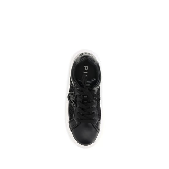 Zapatillas de Plataforma de Cuero de Ternera Negra PINKO Bos Taurus - Image 4