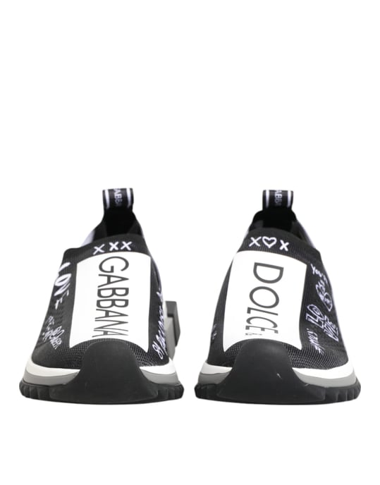 Zapatillas bajas Dolce & Gabbana Sorrento en blanco y negro - Image 3
