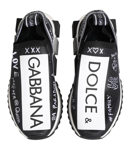 Zapatillas bajas Dolce & Gabbana Sorrento en blanco y negro - Image 4