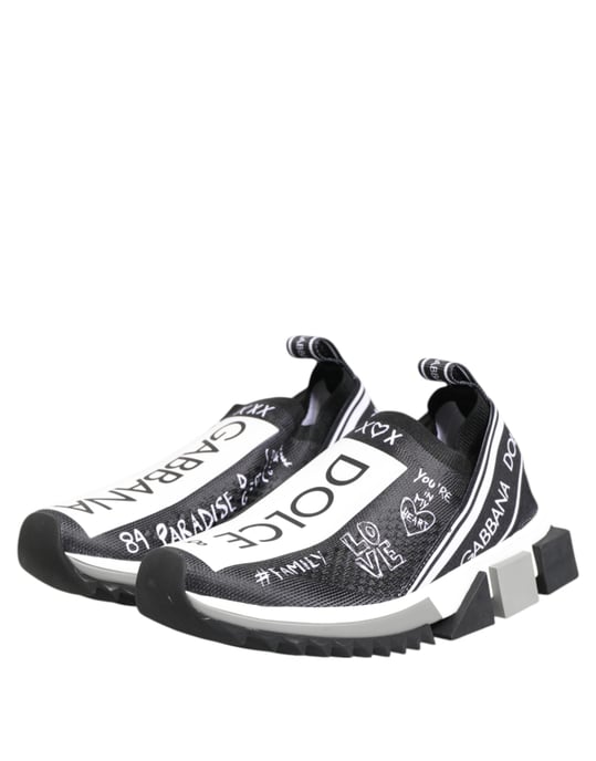 Zapatillas bajas Dolce & Gabbana Sorrento en blanco y negro - Image 5