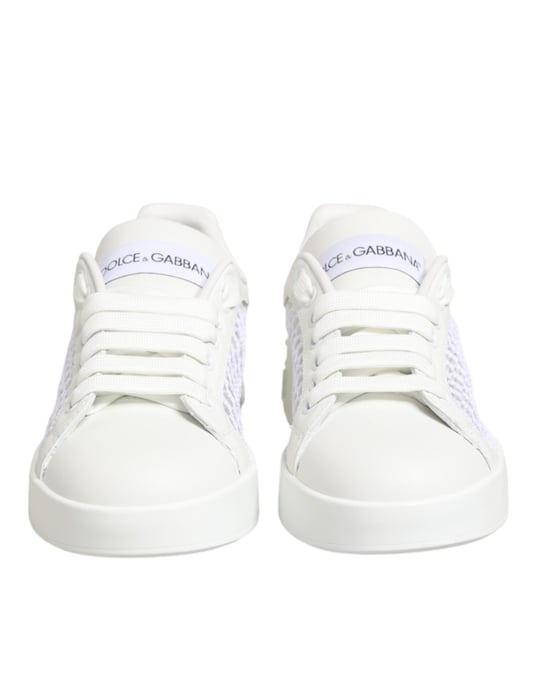 Zapatillas bajas con inserciones de malla blancas Dolce & Gabbana - Image 3