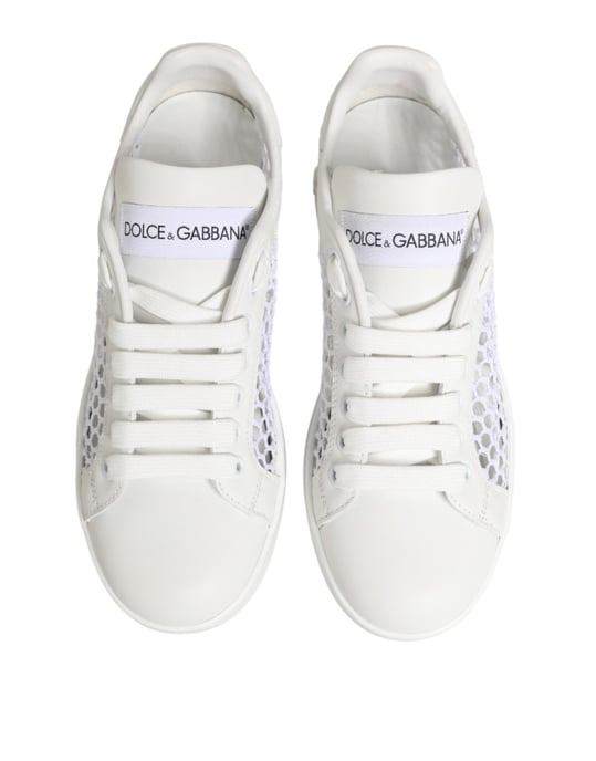 Zapatillas bajas con inserciones de malla blancas Dolce & Gabbana - Image 4