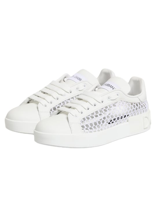 Zapatillas bajas con inserciones de malla blancas Dolce & Gabbana - Image 5
