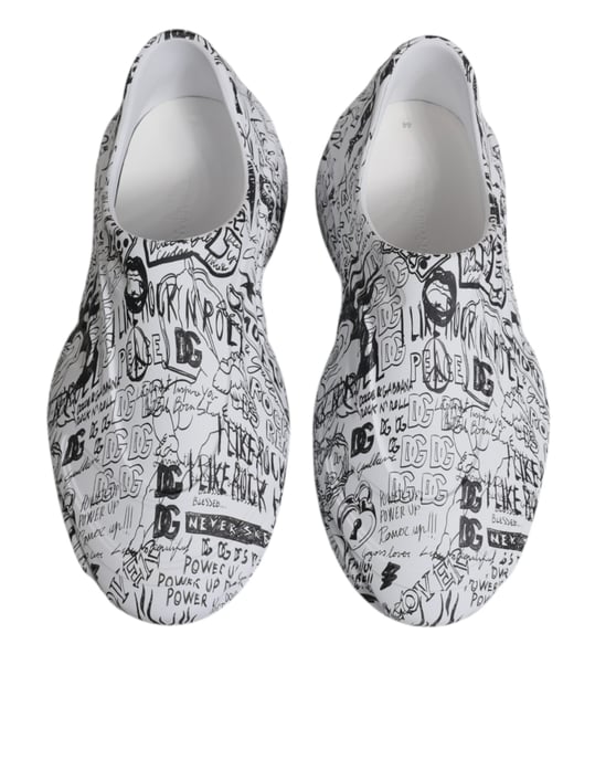 Zapatillas Daymaster Graffiti Blanca y Negra de Dolce & Gabbana - Image 3