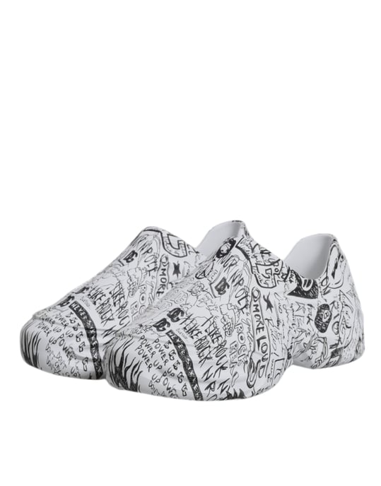 Zapatillas Daymaster Graffiti Blanca y Negra de Dolce & Gabbana - Image 4