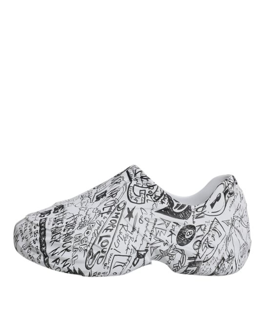 Zapatillas Daymaster Graffiti Blanca y Negra de Dolce & Gabbana - Image 6