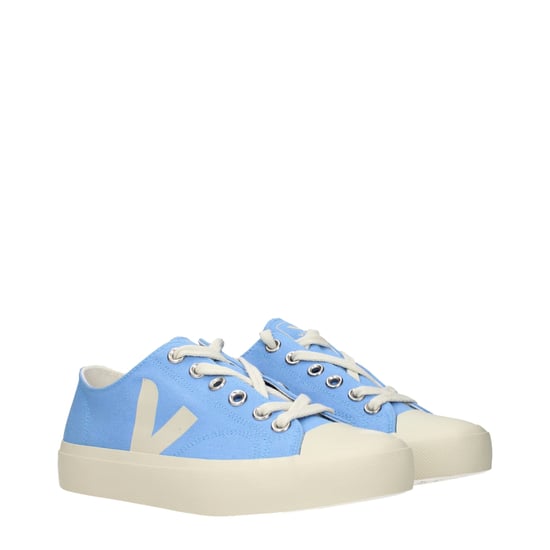 Zapatillas bajas de tela azul claro Veja - Image 2