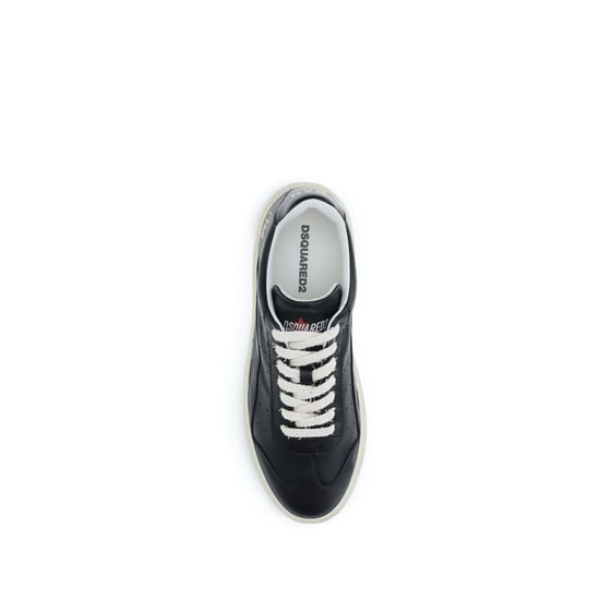 Zapatillas bajas Bos Taurus de cuero de ternera negro Dsquared² - Image 4