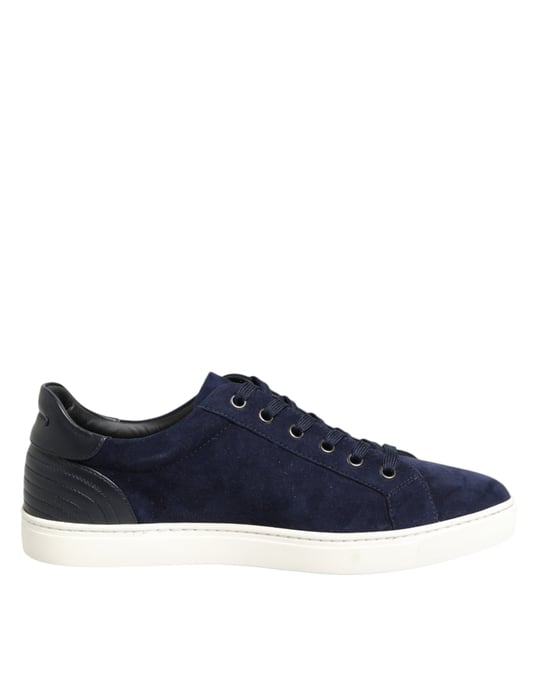 Zapatillas bajas de cuero y ante azul de Dolce & Gabbana - Image 2
