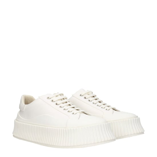 Zapatillas de plataforma de tela blancas Jil Sander - Image 2