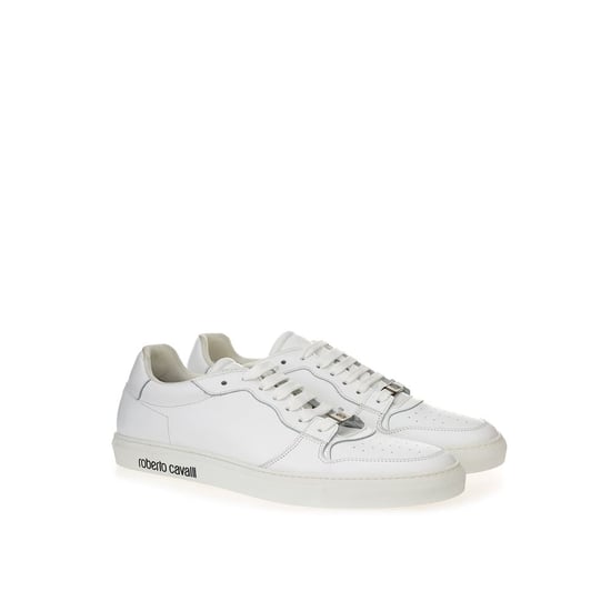 Zapatillas bajas de cuero blanco Roberto Cavalli - Image 3