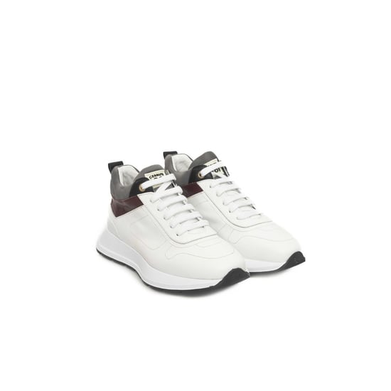Cerruti 1881 Zapatilla de Cuero de Vaca Blanca - Image 3