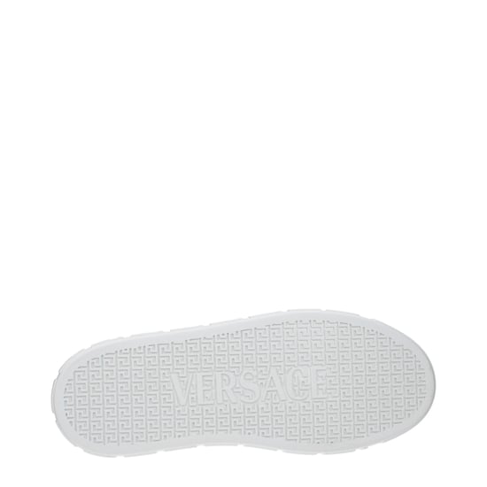 Zapatillas bajas de cuero blanco Versace - Image 4