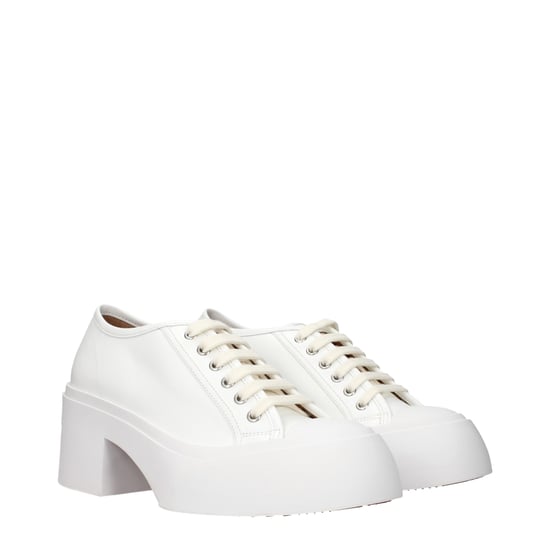 Zapatillas de Plataforma de Cuero Blanco Marni - Image 2