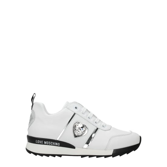 Zapatillas bajas de cuero blanco Love Moschino - Image 1