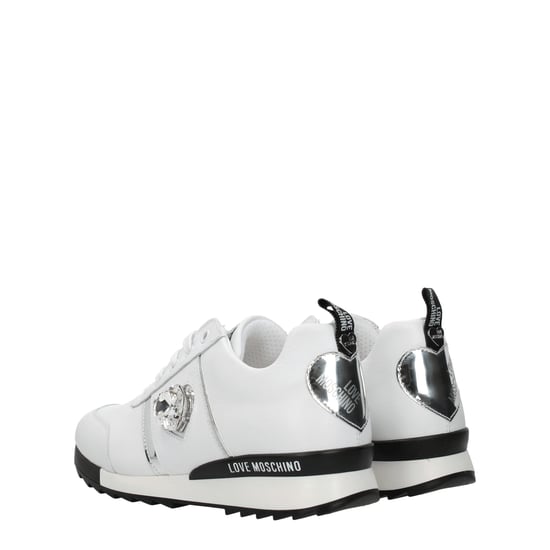 Zapatillas bajas de cuero blanco Love Moschino - Image 4