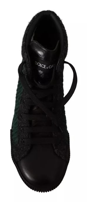 Zapatillas Casual de Hombre Alta de Pana Verde Dolce & Gabbana - Image 5