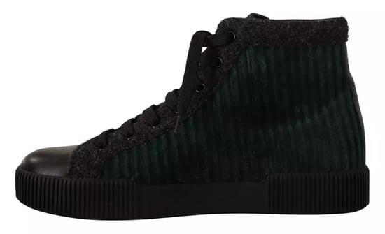 Zapatillas Casual de Hombre Alta de Pana Verde Dolce & Gabbana - Image 6