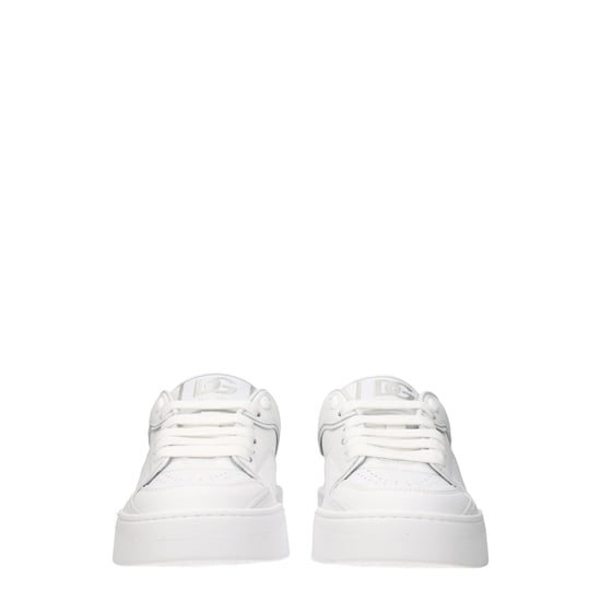 Zapatillas bajas de cuero blanco Dolce & Gabbana - Image 3