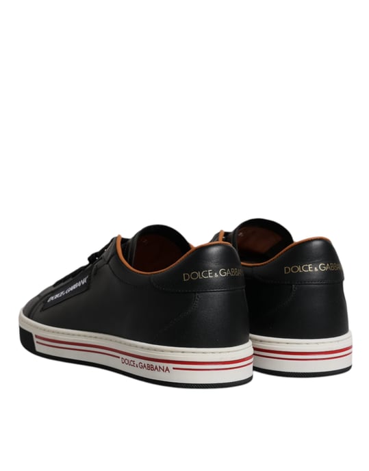 Zapatillas bajas de cuero negro para hombre Dolce & Gabbana - Image 4