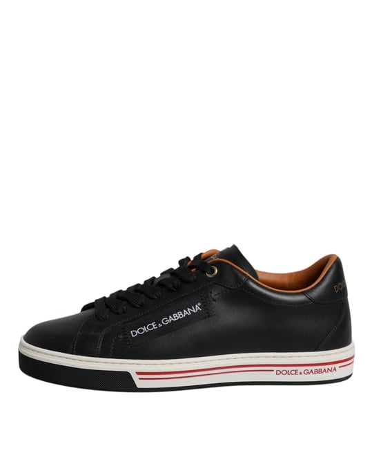 Zapatillas bajas de cuero negro para hombre Dolce & Gabbana - Image 5