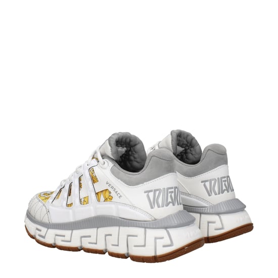 Zapatillas atléticas de tela blanca Versace - Image 4