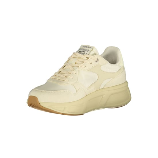 Zapatilla de mujer en poliuretano beige Twinset - Image 3
