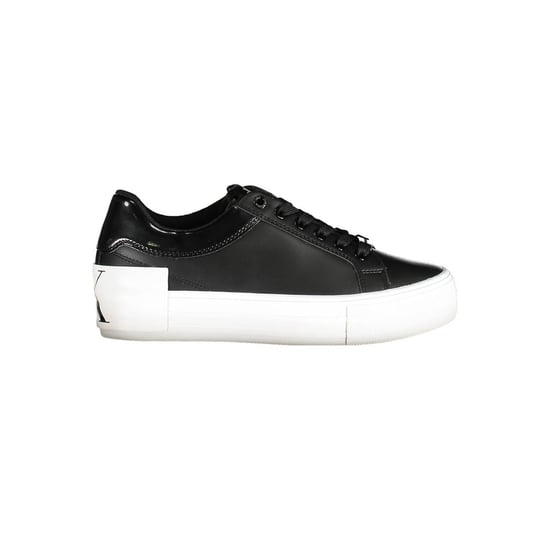 Calvin Klein Zapatilla de Mujer de Cuero Negro - Image 1